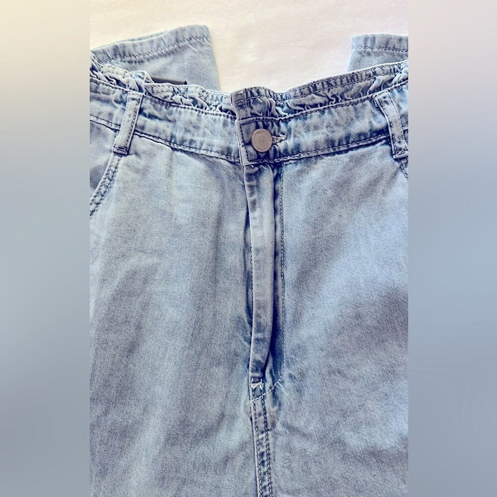 Blank NYC Women’s Paper bag Wide Leg Jean Elastic Waistband Cotton Nwt - Picture 5 of 13